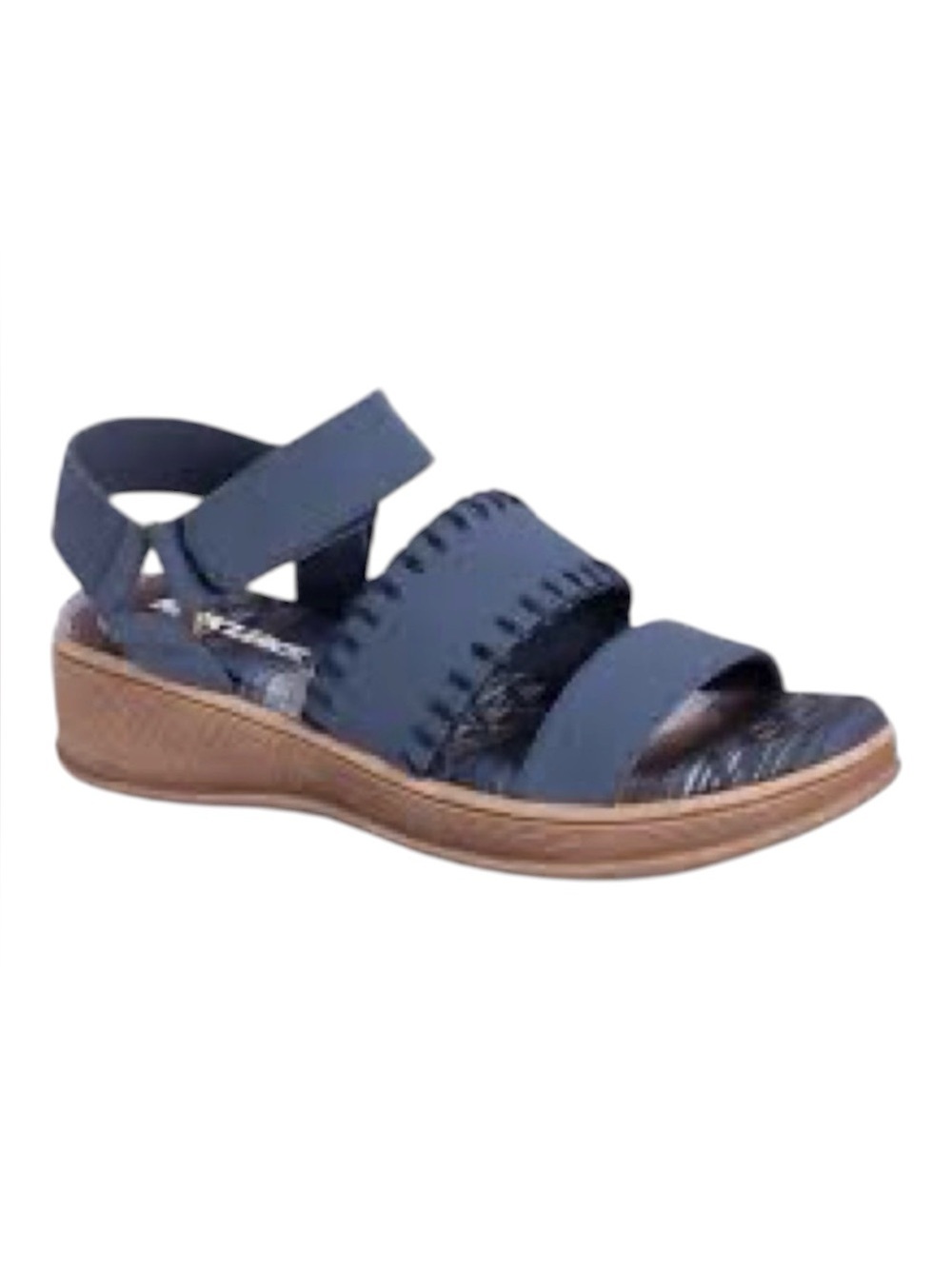 Muk Luks Women’s City Soul Blue Velcro Strap Sandals 8.5